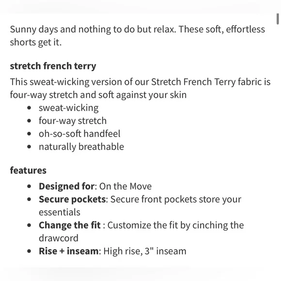 Lululemon Athletica Inner Glow High-Rise Short 3” Bone - Picture 4 of 10